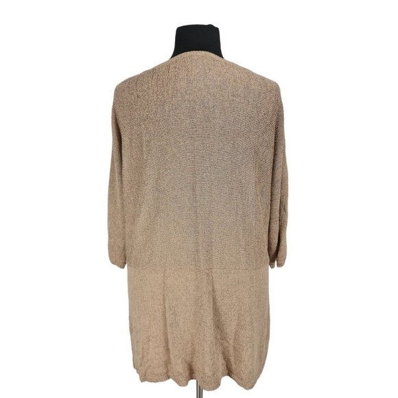 Soft Surrounding Womens Knee Length Shirt Sweater Dress One Size Beige  67A - Picture 4 of 6